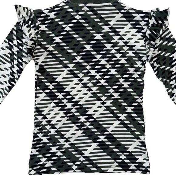 OMAMImini Omami Mini Los Angeles Girls SIZE 6 Ruffle Plaid Sweatshirt Dress - Picture 3 of 8